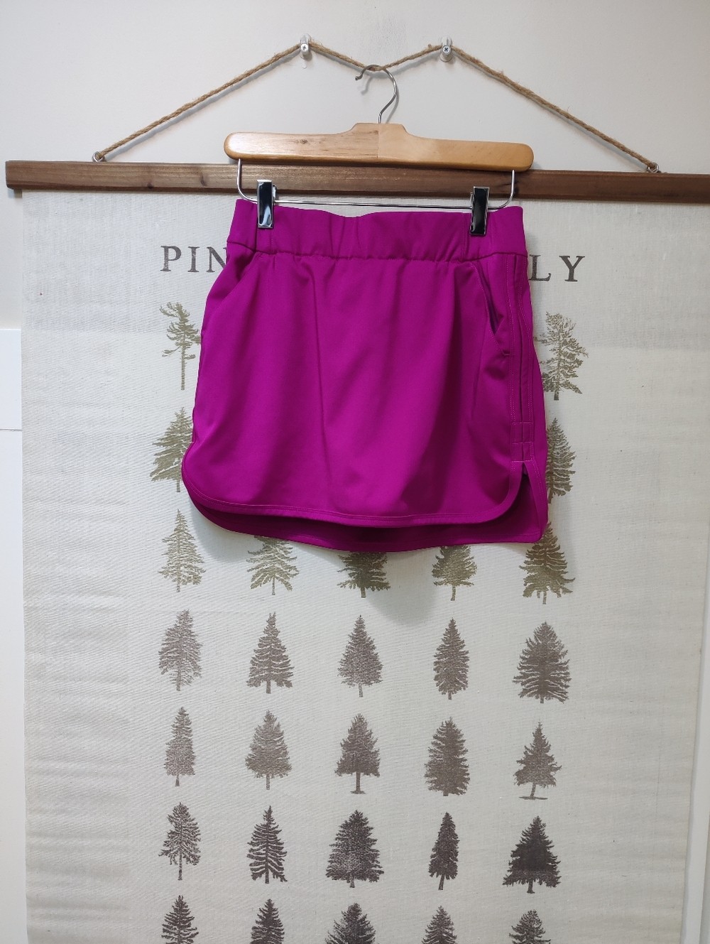 Columbia Pink Athletic Skort – Built-in Shorts, Zip Pocket, Activewear – Size Sm